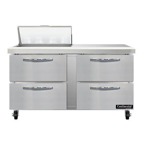 Continental SW60N8-D 60" Sandwich/salad Prep Table W/ Refrigerated Base, 115v-cityfoodequipment.com