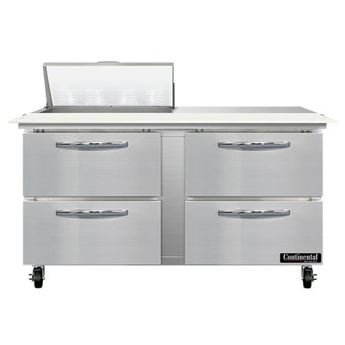 Continental SW60N8C-D 60" Sandwich/salad Prep Table W/ Refrigerated Base, 115v-cityfoodequipment.com