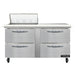 Continental SW60N8C-D 60" Sandwich/salad Prep Table W/ Refrigerated Base, 115v-cityfoodequipment.com