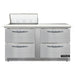 Continental SW60N8C-FB-D 60" Sandwich/salad Prep Table W/ Refrigerated Base, 115v-cityfoodequipment.com