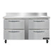 Continental SW60NBS-D 60" Worktop Refrigerator w/ (2) Sections, 115v-cityfoodequipment.com