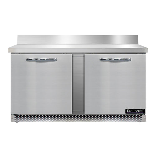 Continental SW60NBS-FB 60" Worktop Refrigerator w/ (2) Sections, 115v-cityfoodequipment.com