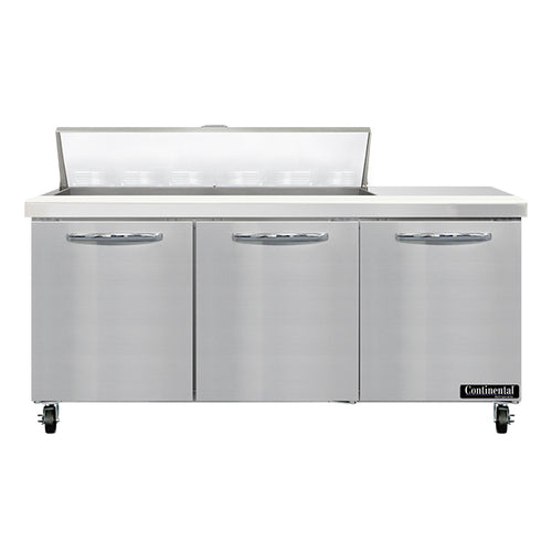 Continental SW72N12 72" Sandwich/salad Prep Table W/ Refrigerated Base, 115v-cityfoodequipment.com