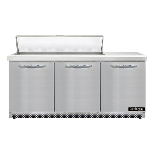 Continental SW72N12-FB 72" Sandwich/salad Prep Table W/ Refrigerated Base, 115v-cityfoodequipment.com