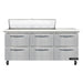 Continental SW72N12C-D 72" Sandwich/salad Prep Table W/ Refrigerated Base, 115v-cityfoodequipment.com