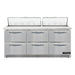 Continental SW72N18-FB-D 72" Sandwich/Salad Prep Table w/ Refrigerated Base, 115v-cityfoodequipment.com