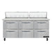 Continental SW72N18C-D 72" Sandwich/salad Prep Table W/ Refrigerated Base, 115v-cityfoodequipment.com