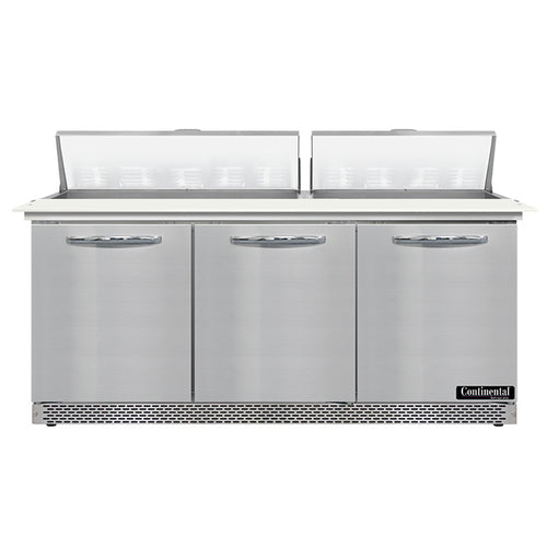 Continental SW72N18C-FB 72" Sandwich/Salad Prep Table w/ Refrigerated Base, 115v-cityfoodequipment.com