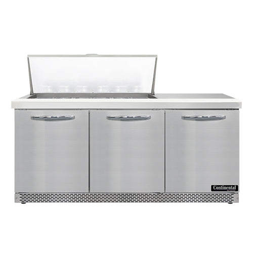 Continental SW72N18M-FB 72" Sandwich/Salad Prep Table w/ Refrigerated Base, 115v-cityfoodequipment.com