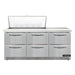 Continental SW72N18M-FB-D 72" Sandwich/Salad Prep Table w/ Refrigerated Base, 115v-cityfoodequipment.com