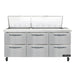 Continental SW72N27M-D 72" Sandwich/Salad Prep Table w/ Refrigerated Base, 115v-cityfoodequipment.com