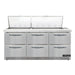 Continental SW72N27M-FB-D 72" Sandwich/Salad Prep Table w/ Refrigerated Base, 115v-cityfoodequipment.com