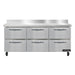 Continental SW72NBS-D 72" Worktop Refrigerator W/ (3) Sections, 115v-cityfoodequipment.com