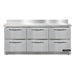 Continental SW72NBS-FB-D 72" Worktop Refrigerator W/ (3) Sections, 115v-cityfoodequipment.com