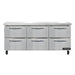Continental SW72N-D 72" Worktop Refrigerator W/ (3) Sections, 115v-cityfoodequipment.com
