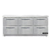 Continental SW72N-FB-D 72" Worktop Refrigerator w/ (3) Sections, 115v-cityfoodequipment.com