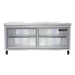 Continental SW72NSGD 72" Worktop Refrigerator W/ (2) Sections, 115v-cityfoodequipment.com