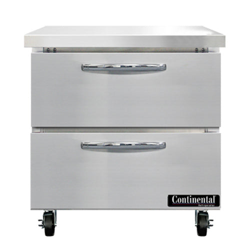 Continental SWF32N-D 32" W Worktop Freezer w/ (1) Section & (2) Drawers, 115v-cityfoodequipment.com