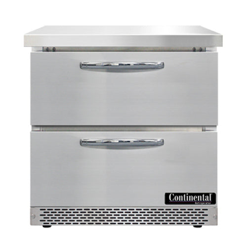 Continental SWF32N-FB-D 32" W Worktop Freezer w/ (1) Section & (2) Drawers, 115v-cityfoodequipment.com