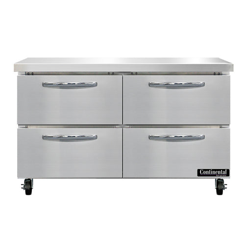 Continental SWF48N-D 48" W Worktop Freezer w/ (2) Sections & (4) Drawers, 115v-cityfoodequipment.com