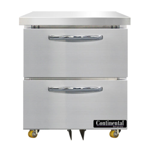 Continental SWF27N-U-D 27" W Undercounter Freezer w/ (1) Section & (2) Drawers, 115v-cityfoodequipment.com