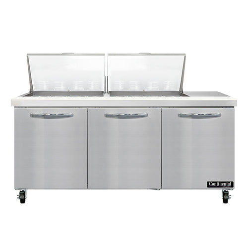 Continental SW72N24M 72" Sandwich/Salad Prep Table w/ Refrigerated Base, 115v-cityfoodequipment.com
