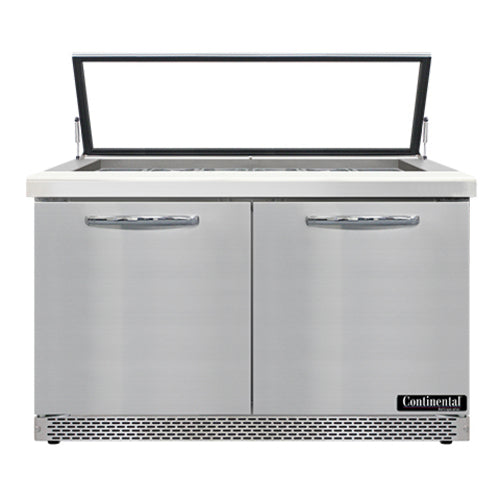 Continental SW48N18M-HGL-FB 48" Sandwich/Salad Prep Table w/ Refrigerated Base, 115v-cityfoodequipment.com