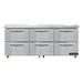 Continental SW72N-U-D 72" W Undercounter Refrigerator w/ (3) Sections & (6) Drawers, 115v-cityfoodequipment.com
