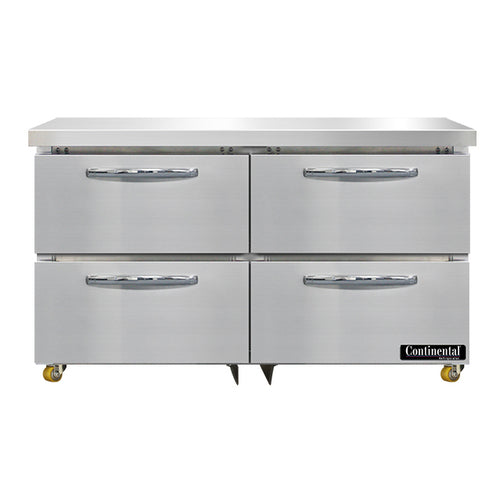 Continental SWF48N-U-D 48" W Undercounter Freezer w/ (2) Sections & (4) Drawers, 115v-cityfoodequipment.com