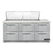 Continental SW72N24M-FB-D 72" Sandwich/salad Prep Table W/ Refrigerated Base, 115v-cityfoodequipment.com