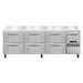Continental RA93SNBS-D 93"W Worktop Refrigerator w/ (4) Sections, (1) Door, (6) Drawers, 115v-cityfoodequipment.com