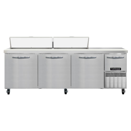 Continental RA93SN18 93" Sandwich/Salad Prep Table w/ Refrigerated Base, 115v-cityfoodequipment.com