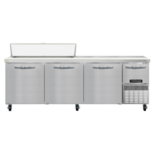 Continental RA93SN12 93" Sandwich/Salad Prep Table w/ Refrigerated Base, 115v-cityfoodequipment.com
