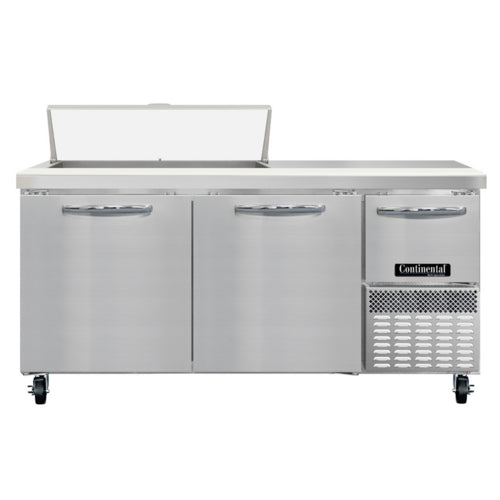 Continental RA68SN10 68" Sandwich/Salad Prep Table w/ Refrigerated Base, 115v-cityfoodequipment.com
