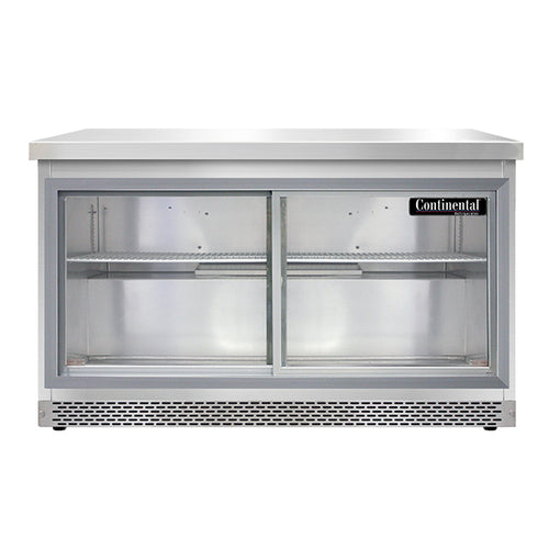 Continental SW48NSGD-FB 48" Worktop Refrigerator w/ (2) Sections, 115v-cityfoodequipment.com