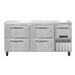 Continental RA68SN-D 68"W Worktop Refrigerator w/ (3) Sections, (1) Door, (4) Drawers, 115v-cityfoodequipment.com