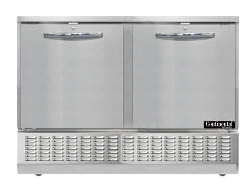 Continental UCF48N 48" Undercounter Freezer w/ (2) Sections & (2) Doors, 115v-cityfoodequipment.com