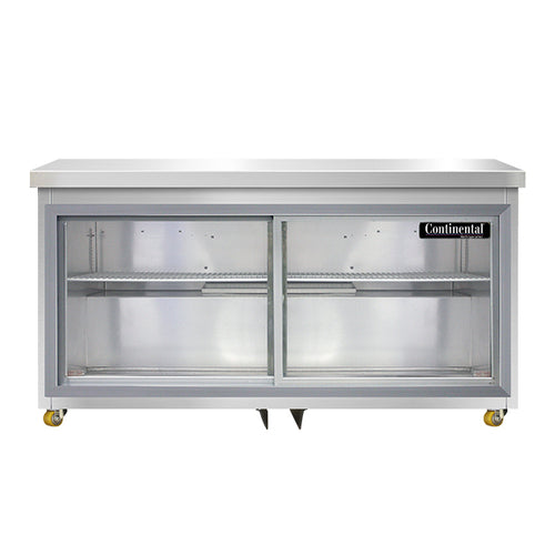 Continental SW60NSGD-U 60" W Undercounter Refrigerator w/ (2) Sections & (2) Doors, 115v-cityfoodequipment.com