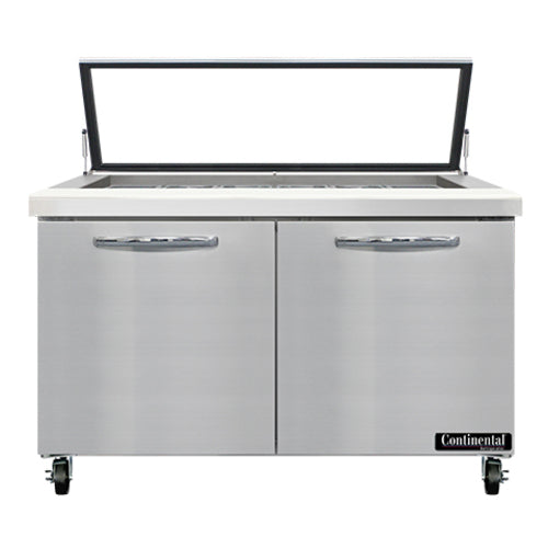 Continental SW48N18M-HGL 48" Sandwich/Salad Prep Table w/ Refrigerated Base, 115v-cityfoodequipment.com