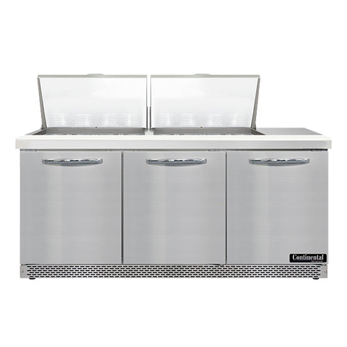 Continental SW72N24M-FB 72" Sandwich/Salad Prep Table w/ Refrigerated Base, 115v-cityfoodequipment.com