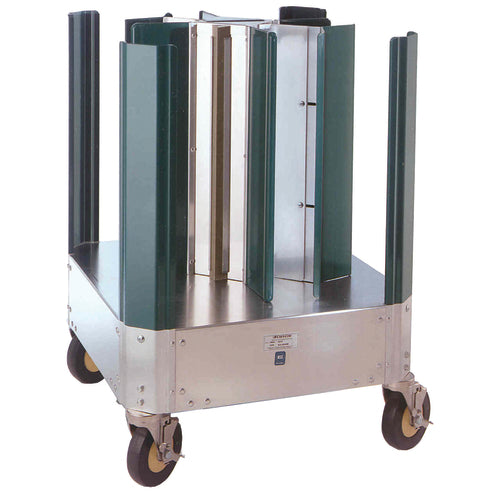 Cres Cor 501-D 23" Mobile Dish Caddy W/ (4) Columns, Aluminum-cityfoodequipment.com