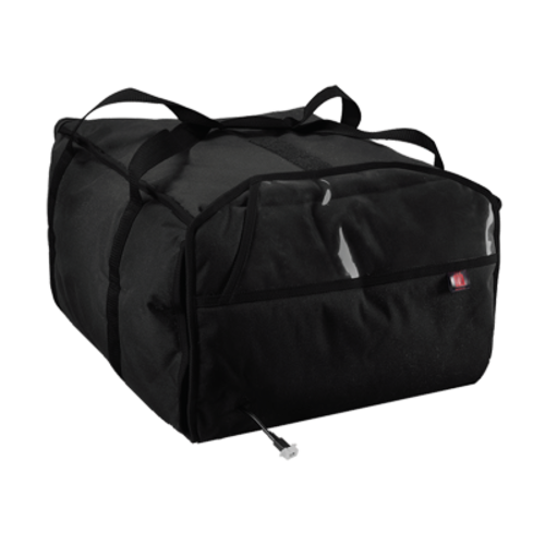 Cres Cor CHB6 Electric Pizza Delivery Bag - 18" X 19" X 12", Canvas, Black-cityfoodequipment.com