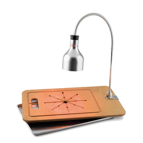 Cres Cor IFW61WFPN Star Series Countertop Carving Station W/ 1 Lamp & Cutting Board, Nickel Hood-cityfoodequipment.com