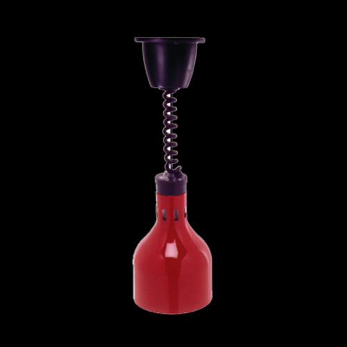 Cres Cor IFW-63-L-10 68 1/2" Ceiling Mount Heat Lamp w/ Retractable Cord - Lower Switch, Polished Brass, 120v-cityfoodequipment.com