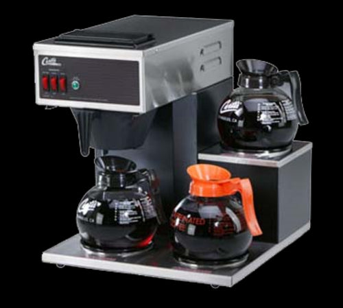 Curtis CAFE3DB10A000 Airpot Pour Over Coffee Brewer w/ (2) Lower & (1) Upper Warmer, 1 9/10 L Capacity, Manual Fill, 120v-cityfoodequipment.com