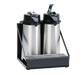 Curtis CAR-2-BLK Side-By-Side Airpot Rack, Single Level W/ Removable Drip Tray-cityfoodequipment.com