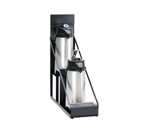 Curtis CAR-2T-BLK Step-Up Airpot Rack W/ (2) Levels & Removable Drip Tray-cityfoodequipment.com
