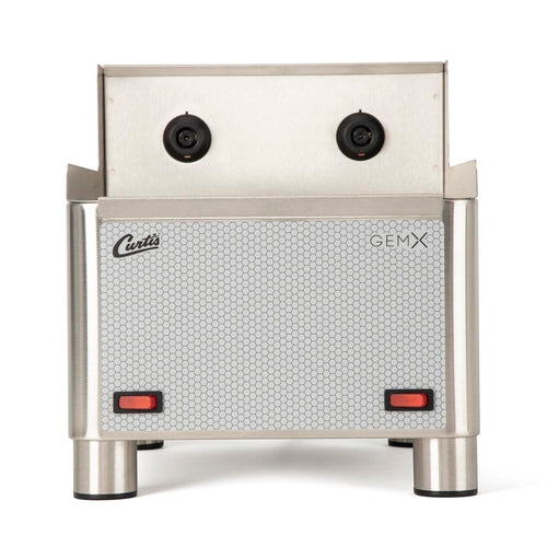 Curtis GEM5XN Gemini® Satellite Warmer Stand For (2) GEM3XN Dispensers - Stainless, 120v-cityfoodequipment.com