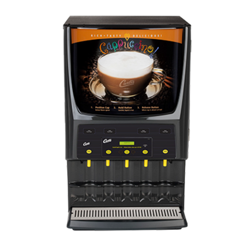 Curtis PCGT5DV Cappuccino Machine W/ (3) 5 Lb & (2) 10 Lb Hoppers & (5) Dispensers, 220v-cityfoodequipment.com