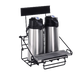 Curtis WR2B0000 2 Position Side-By-Side Airpot Rack W/ Removable Drip Tray, Single Level, Black-cityfoodequipment.com